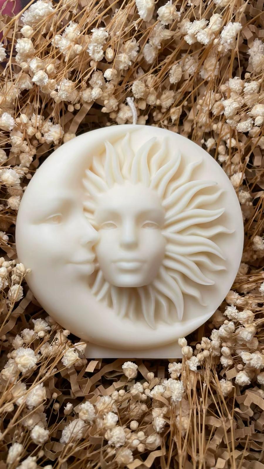 "SONNE-MOND" Kerze [ohne Duft]